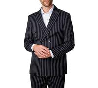 XPOSED Men's Alfred Double Breasted Pinstripe Blazer for Special Occasions in Black | Size: 42 XPOSED Black 42