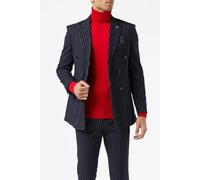 XPOSED Men's Alfred Double Breasted Pinstripe Blazer for Special Occasions in Navy | Size: 48 XPOSED Navy 48