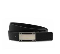 Xposed Mens Black Brown Grain Real Leather Belt Metal Plaque Buckle Trousers Jeans Belts