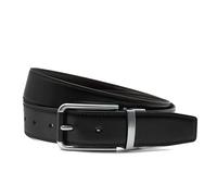 Xposed Mens Black Brown Reversible Real Leather Belt Rotate Buckle Formal Casual Dress [BLT-RB-N2-120cm]