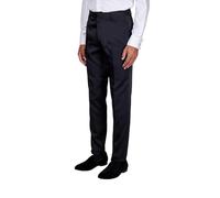 Xposed Mens Black Dress Trousers Satin Silky Feel Tailored Fit Formal Dinner Suit Pants [TRS-ECCA-SAV348-BLACK-38]