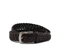 Xposed Mens Braided Real Leather Belt Retro Woven Strap 3 cm Smart Casual Jeans Chino Prong Buckle