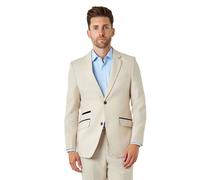 XPOSED Men's Calix Wool Blend Herringbone Tailored Blazer in Cream | Size: 42 XPOSED Cream 42