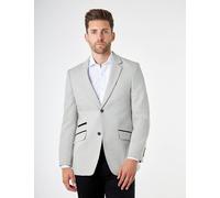 XPOSED Men's Calix Wool Blend Herringbone Tailored Blazer in Light Grey | Size: 44 XPOSED Light Grey 44