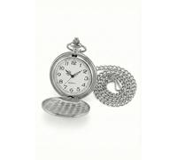 XPOSED Men's Classic 1920s Retro Pocket Watch & Chain in Silver XPOSED Silver One Size