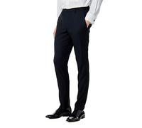 Xposed Mens Classic Plain Black Formal Dress Suit Trousers [TRS-DARO-ALL-BLACK-38 UK]
