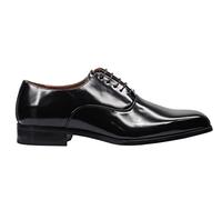 Xposed Mens Classic Polished Leather Upper Lace up Wholecut Oxford Shoes Black