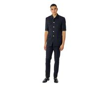 XPOSED Men's Classic Safari 2-Piece Suit With Elegant Buttons in Black | Size: 44R XPOSED Black 44R