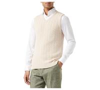 XPOSED Men's Classic Sleeveless V-Neck Knitted Jumper Versatile Styling in Beige | Size: 2XL XPOSED Beige 2XL
