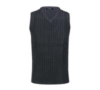 XPOSED Men's Classic Sleeveless V-Neck Knitted Jumper Versatile Styling in Navy | Size: 3XL XPOSED Navy 3XL