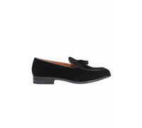 XPOSED Men's Classic Suede Tassel Loafers in Black | Size: 9 XPOSED Black 9