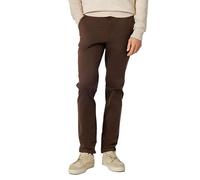 Xposed Mens Dark Brown 100% Cotton Stretch Chinos Washed [SID-CHINO18-DARK-BROWN-36]