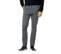 Xposed Mens Dark Grey 100% Cotton Stretch Chinos Washed [SID-CHINO25-CHARCOAL-30]