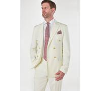 XPOSED Men's Double Breasted Button Blazer a Chic Look in Cream | Size: 54 XPOSED Cream 54