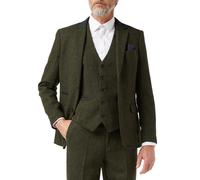 XPOSED Men's Edward Herringbone Tweed Jacket in Green | Size: 46 XPOSED Green 46