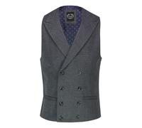 XPOSED Men's Elegant Double Breasted Waistcoat in Charcoal | Size: 42 XPOSED Charcoal 42