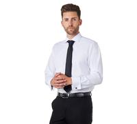 XPOSED Men's Elegant Dress Shirt with Double Cufflinks in White | Size: 17.5 in XPOSED White 17.5 in