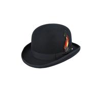 XPOSED Men's Elegant Pure Wool Bowler Hat For Timeless Style in Black | Size: Small XPOSED Black S