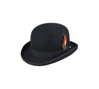 XPOSED Men's Elegant Pure Wool Bowler Hat For Timeless Style in Black | Size: XL XPOSED Black XL
