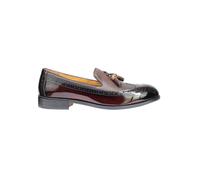 XPOSED Men's Elegant Real Leather Patent Tassel Slip-On Loafers in Brown | Size: 9 XPOSED Brown 9