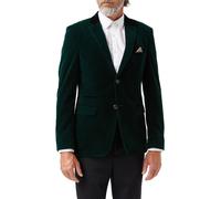 XPOSED Men's Elegant Soft Velvet Dinner Jacket in Green | Size: 52 XPOSED Green 52