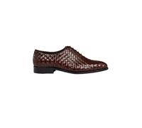 XPOSED Men's Elegant Woven Leather Oxfords in Brown | Size: 8.5 XPOSED Brown 8.5