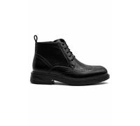 XPOSED Men's Faux Leather Wingtip Brogue Boots in Black | Size: 7 XPOSED Black 7