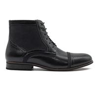 Xposed Mens Faux Suede Leather 2 Tone Brogue Ankle Boots Smart Stylish Lace-ups Shoes [R881-NAVY/NAVY-45]