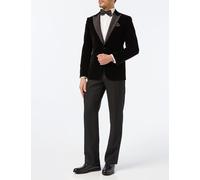 XPOSED Men's Gary Soft Velvet Tuxedo Jacket - Dinner Collection in Black | Size: 42 XPOSED Black 42