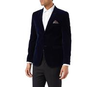 XPOSED Men's GARY Velvet Blazer - Stylish & Versatile in Navy | Size: 44 XPOSED Navy 44