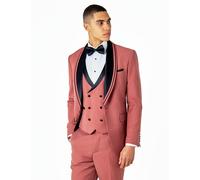 XPOSED Men's Greg Tailored Tuxedo Jacket Weddings Special Occasions in Pink | Size: 42 XPOSED Pink 42