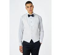 XPOSED Men's Henry Flocked Jacquard Tuxedo Waistcoat Elegant Occasions in White | Size: 46 XPOSED White 46
