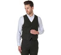 XPOSED Men's JIM Tweed Waistcoat - Stylish Vintage Elegance in Green | Size: 40 XPOSED Green 40