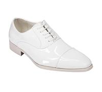 Xposed Mens Leather Lined Formal Lace up White 10 UK