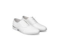 Xposed Mens Leather Lined Party White Shiny [EL0671-WHITE-11UK]