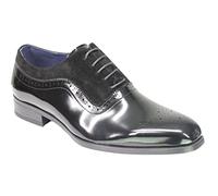 Xposed Mens Leather & Suede Black Brogue [EL0716-BLACK-10UK]