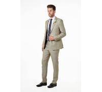 XPOSED Men's LEWIS 100% Linen Tailored Fit Summer Suit in Olive | Size: 48R XPOSED Olive 48R