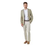 XPOSED Men's Lewis Linen Blazer - Tailored Fit Summer Style in Light Stone | Size: 48 XPOSED Light Stone 48
