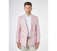 XPOSED Men's Lewis Linen Double Breasted Suit Jacket in Pink | Size: 42 XPOSED Pink 42