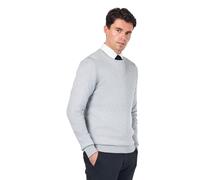 XPOSED Men's Lightweight Cotton Crew Neck Sweater - Versatile Wardrobe Essential in Light Grey | Size: XL XPOSED Light Grey XL