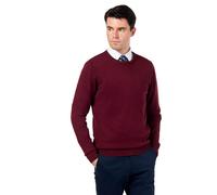 XPOSED Men's Lightweight Cotton Crew Neck Sweater - Versatile Wardrobe Essential in Maroon | Size: 2XL XPOSED Maroon 2XL
