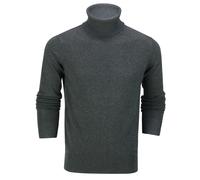XPOSED Men's Lightweight Roll Neck Jumper - Slim Fit Cotton Sweater in Grey | Size: 2XL XPOSED Grey 2XL