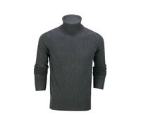 XPOSED Men's Lightweight Roll Neck Jumper - Slim Fit Cotton Sweater in Grey | Size: XL XPOSED Grey XL