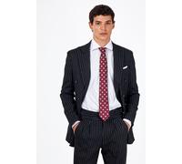 XPOSED Men's LLOYD Double Breasted Pinstripe Linen Jacket in Black | Size: 44 XPOSED Black 44