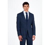 XPOSED Men's LLOYD Pinstripe Linen Blazer - Perfect Summer Events in Navy | Size: 42 XPOSED Navy 42