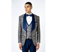 XPOSED Men's Louis Jacquard Print Tuxedo Jacket in Navy | Size: 36 XPOSED Navy 36