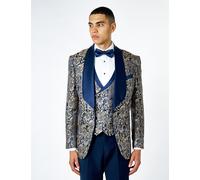 XPOSED Men's Louis Jacquard Print Tuxedo Jacket in Navy | Size: 38 XPOSED Navy 38