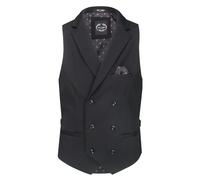 XPOSED Men's Max Double Breasted Waistcoat Elegant Occasions in Black | Size: 48 XPOSED Black 48