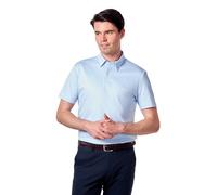XPOSED Men's Mercerised Cotton Short Sleeve Polo Shirt for Smart Casual Wear in Pale Blue | Size: Medium XPOSED Pale Blue M