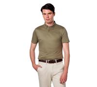 XPOSED Men's Mercerised Cotton Short Sleeve Polo T-Shirt in Khaki | Size: Medium XPOSED Khaki M